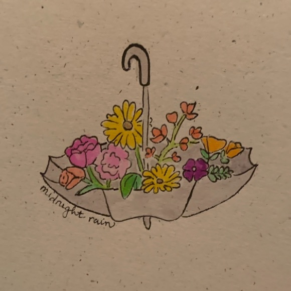 Umbrella greeting card Midnight Rain TSwift lyric - Picture 1 of 1